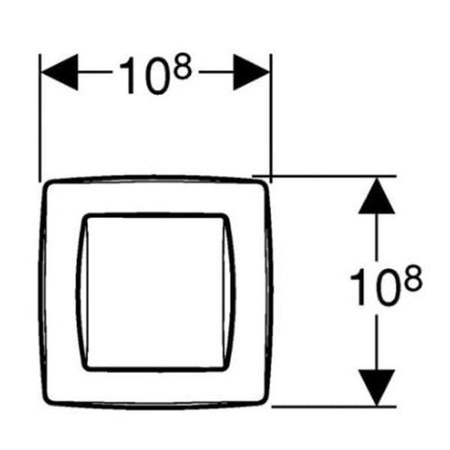 Пневмокнопка Geberit для одинарного смыва 240.571.KA.1